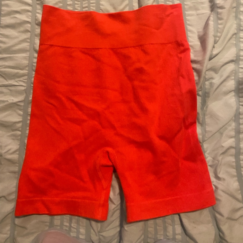Loft biker shorts, Orange/ red color, medium- large size.